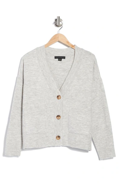 Sanctuary On The Move V-neck Pocket Cardigan In Heather Grey