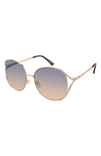 Vince Camuto 60mm Oval Vented Sunglasses In Rose Gold