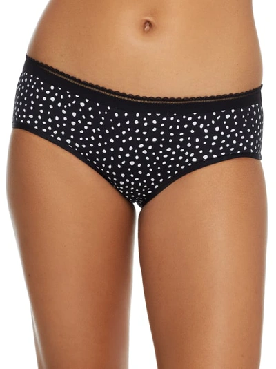 Bare The Easy Everyday Cotton Hipster In Black Dot