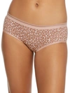 Bare The Easy Everyday Cotton Hipster In Rose Animal