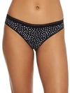 Bare The Easy Everyday Cotton Thong In Black Dot