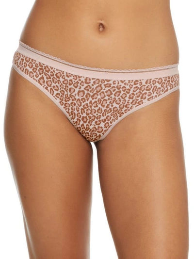 Bare The Easy Everyday Cotton Thong In Rose Animal