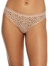 Bare The Easy Everyday Cotton Thong In Hazel Dot