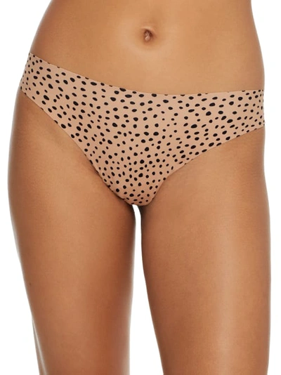 Bare The Easy Everyday No Show Thong In Hazel Dot
