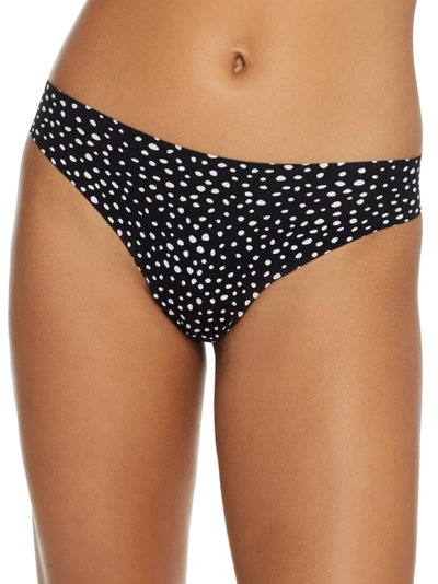 Bare The Easy Everyday No Show Thong In Black Dot