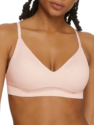 Maidenform Pure Comfort Modern Scoop Neck Wireless Bra Dm7682 In Sandshell