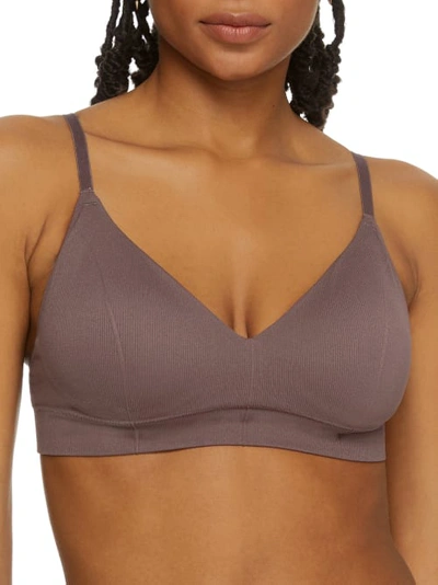 Maidenform Pure Comfort Seamless Wire-free Bra In Sparrow Brown