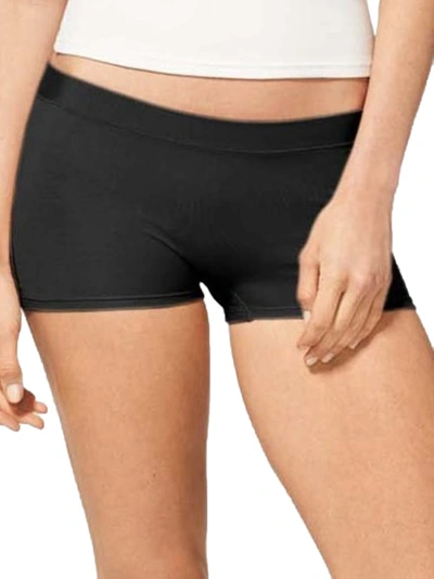 Tommy John Second Skin Boyshort In Black