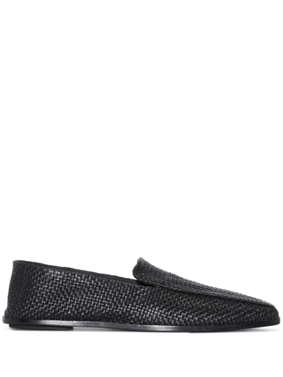 St Agni Modernist Woven Loafers In Black