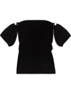Nanushka Faya Off-the-shoulder Organic-cotton Blend Top In Black