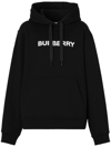 Burberry Poulter Hoodie With Logo Print In Schwarz