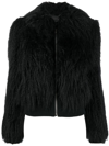 BOUTIQUE MOSCHINO FAUX FUR BOMBER JACKET
