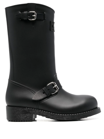 Dsquared2 Mid-calf Rain Boots In Black