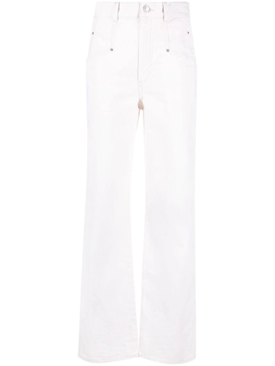 Isabel Marant Dileskoa Flared Jeans In White