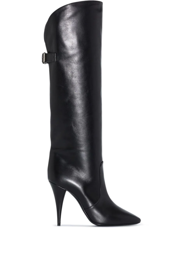 Saint Laurent Knee-high 110mm Harper Boots In Black