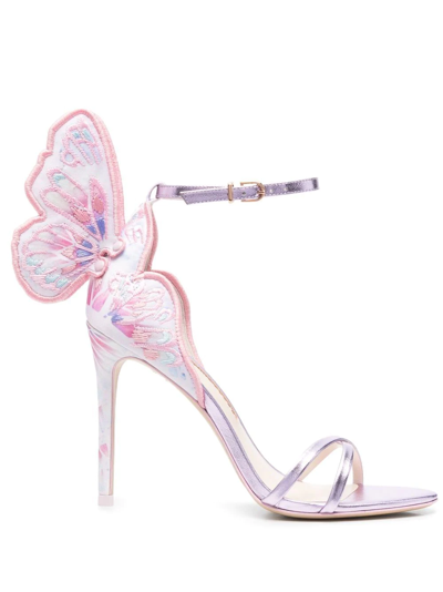 Sophia Webster Women's Chiara Butterfly Embroidered Ankle-strap Sandals In Pink