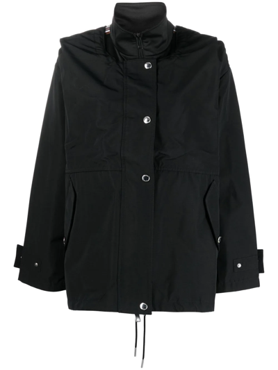 Burberry Reconstructed Hooded Jacket In Black