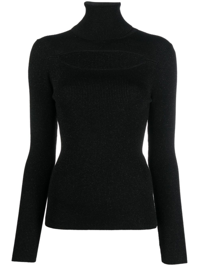 P.a.r.o.s.h Leila Turtleneck Wool Sweater In Black