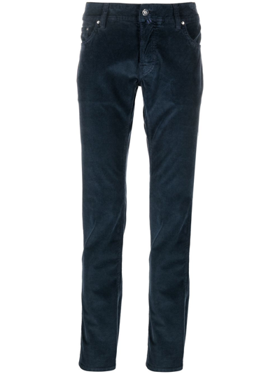 Jacob Cohen Trousers Blue In Blue