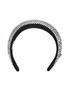 Prada Crystal-embellished Satin Maxi Headband In Schwarz