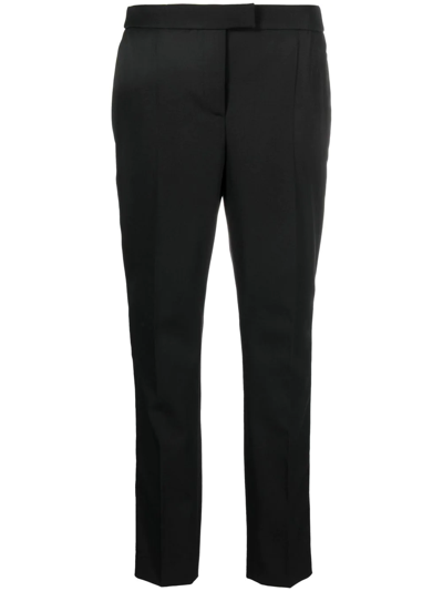 Moschino High-waisted Tailored Trousers In Black