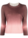 Tory Burch Ombré-effect Cashmere Jumper In Rosa