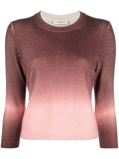 Tory Burch Ombré-effect Cashmere Jumper In Multi