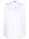 Prada Long-sleeved Button-up Shirt In Weiss