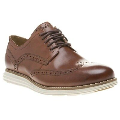 Pre-owned Cole Haan Mens Originalgrand Wingtip Oxford Brogue Shoes Tan