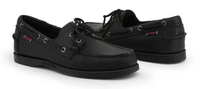 Pre-owned Sebago Docksides Portland Total Black Boat Shoe Men's Us Sizes 7-15 Medium/new