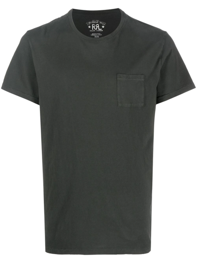 Ralph Lauren Rrl Tube Patch-pocket T-shirt In Black