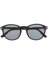 Tom Ford Round-frame Design Sunglasses In Black