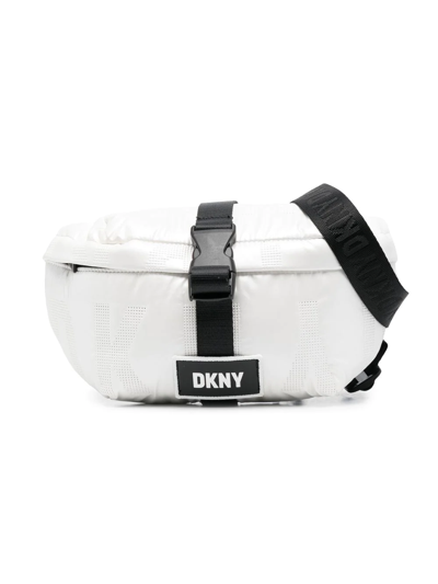 Dkny Teen Logo-patch Belt Bag In White