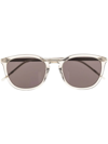 Saint Laurent Transparent-design Frame Sunglasses In Grey