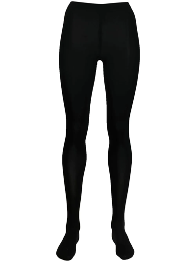 Falke Semi-sheer High-waisted Tights In Black