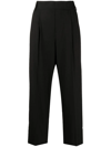 Vince Tapered Pull-on Pants In Black