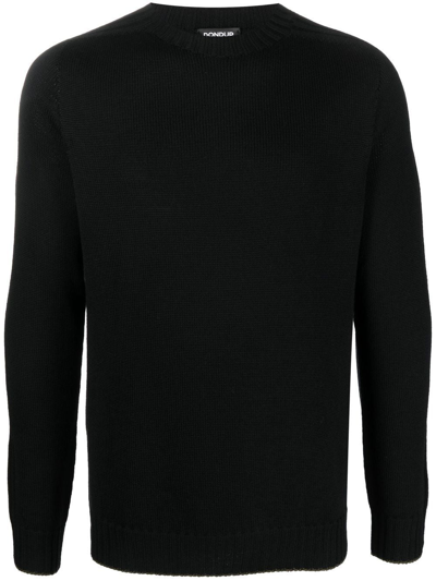 Dondup Ribbed-detail Knit Jumper In Black