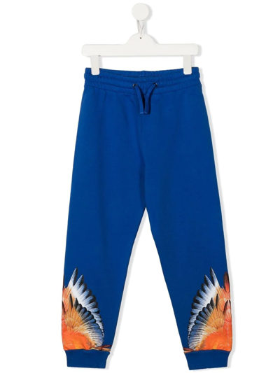 Marcelo Burlon County Of Milan Kids' Wings-print Track Pants In Blue