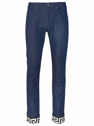 Versace Men's  Blue Cotton Jeans