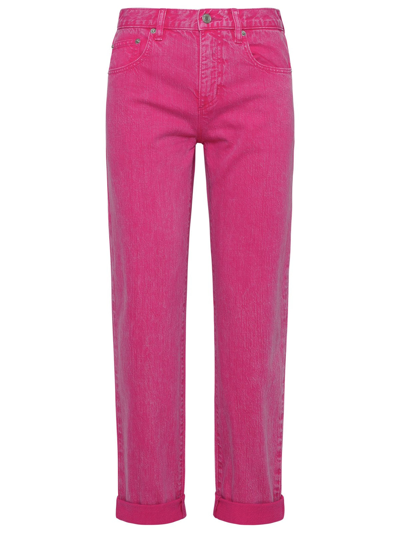 Michael Michael Kors Mid-rise Straight Jeans In Pink