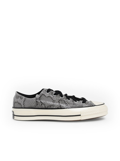 Converse Chuck 70 Snake-effect Suede Sneakers In Grey