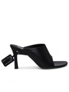 Off-white Meteor Leather Mules In Black