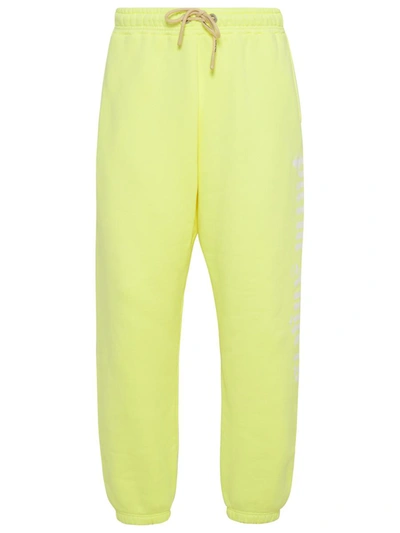 PALM ANGELS PALM ANGELS NEON YELLOW COTTON TRACK SUIT PANTS
