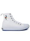 Marcelo Burlon County Of Milan Marcelo Burlon Vulcanized High-top Sneakers Man Sneakers White Size 9 Cotton In White