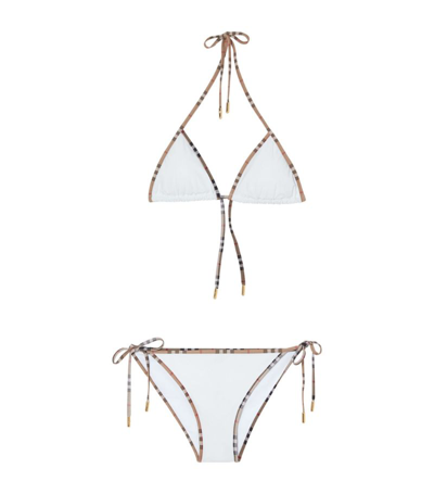 BURBERRY CHECK-TRIM BIKINI