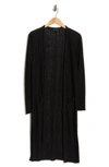 Donna Karan Woman Long Open-front Cardigan In Black