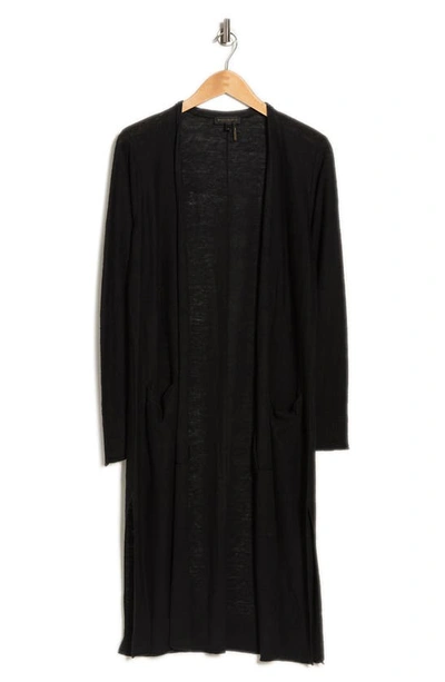 Donna Karan Woman Long Open-front Cardigan In Black