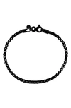 Effy Black Plate Sterling Silver Box Chain Bracelet In Black