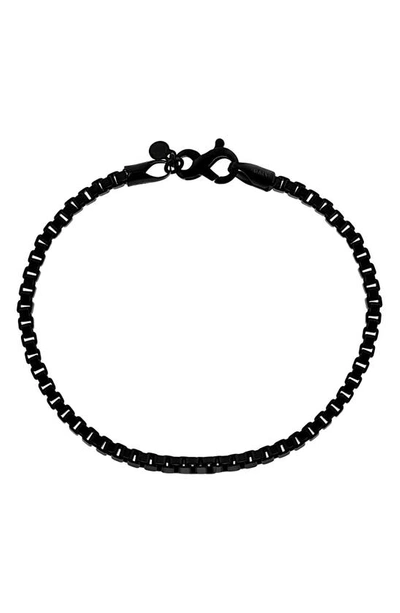 Effy Black Plate Sterling Silver Box Chain Bracelet