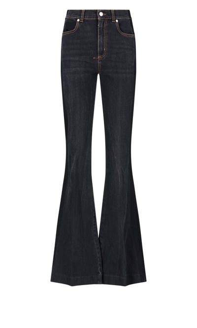 Alexander Mcqueen High-rise Bootcut Jeans In Grey Multi